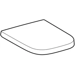 Geberit Renova Plan WC-Sitz eckiges Design, Befestigung von oben mit Absenkautomatik, Befestigung von oben, Weiß/glänzend 572145000