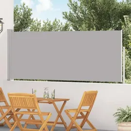 Helloshop26 Seitenmarkise 100 x 500 cm grau Polyester