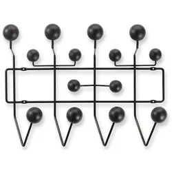 Vitra Wandgarderobe Hang it all Holzkugeln schwarz, Designer Charles & Ray Eames, 37x50x17 cm