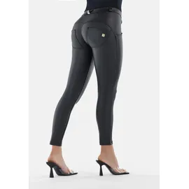 Freddy WR.UP FREDDY Push Up Hose für Damen, 7/8 SUPERSKINNY Kunstleder, schwarz, , L - L