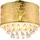 GLOBO Kristall Deckenleuchte 1 x rund gold