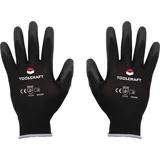 TOOLCRAFT TO-5621547 Polyester, Polyurethan Arbeitshandschuh Größe (Handschuhe): 9 EN 388 CAT II 1 Paar