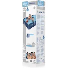 BESTWAY Steel Pro Frame Pool ohne Pumpe 300 x 201 x 66 cm, dunkelblau, eckig