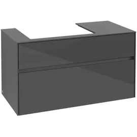 Villeroy & Boch Collaro Waschbeckenunterschrank 100 x 55 cm Glossy Grey