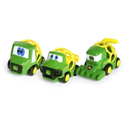 Kids II - Spielzeugautos - Oball John Deere Tough Ol' Trio (Traktor, Mähdrescher, Transporter)