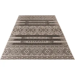 Teppich OBSESSION "My Nordic 876", grau, B:160cm H:0,5mm L:230cm, Polypropylen (PP), Teppiche, Flachgewebe, Ethno Muster, In- und Outdoor geeignet, Wohnzimmer