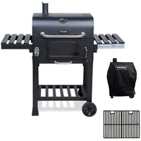 TAINO HERO BBQ Smoker Grillwagen Holzkohle Grill Standgrill Räucherofen