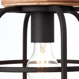Brilliant Gwen 1-flg. Ø 25 cm zylinderförmig Holz schwarz korund
