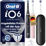 Oral-B iO Series 6 black lava + 2. Handstück pink sand + Reiseetui + Aufsteckbürsten 3 St.