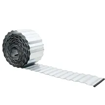 vidaXL Raseneinfassung Grau 15 x 1000 cm Stahl