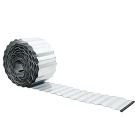 vidaXL Raseneinfassung Grau 15 x 1000 cm Stahl