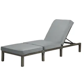 Svita Peach Sonnenliege 196 x 66 x 22 cm Grau