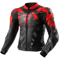 Rebelhorn Inferno Lederjacke Schwarz/Rot 48