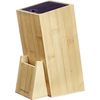 Westmark Messerblock Bambus, Nachhaltiger Messerhalter mit herausnehmbaren Einsatz, 1