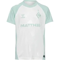 hummel Werder Bremen 24-25 Auswärts Teamtrikot Kinder in marshmellow-silt green, Größe 152 - beige
