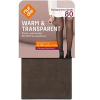 NUR DIE Damen Feinstrumpfhose Warm & Transparent 80 DEN - braun - 44-48