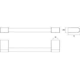 EMCO Flow Wannengriff Haltegriff 300 mm chrom