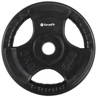 IVOL ForzaFit Hantelscheibe aus Gummi 5 kg schwarz