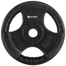 IVOL ForzaFit Hantelscheibe aus Gummi 5 kg schwarz