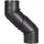 FireFix R150/UB Ofenrohrbogen Stahl 150 mm mit zwei Reinigungstüren Schwarz