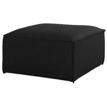 Fun Möbel Polsterhocker Designerhocker CELES Premium Stoff 65 x 40 x 65 cm Schwarz