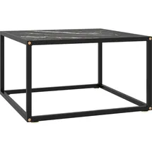 vidaXL Couchtisch Schwarz Marmor-Optik 60 x 60 x 35 cm