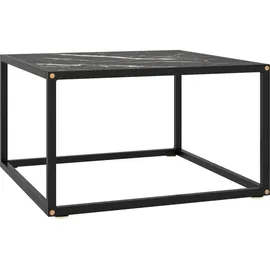 vidaXL Couchtisch Schwarz Marmor-Optik 60 x 60 x 35 cm