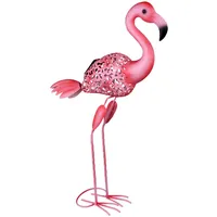 GLOBO Solarlampe Außenlampe Gartendeko Flamingo Form, mit Erdspieß pink,