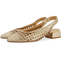 Gioseppo Fikove, geflochtene Ballerinas aus Leder, Schwarz, für Damen, Platinfarben, 40 EU