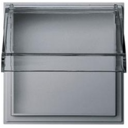 Adapterrahmen mit transparentem Klappdeckel (alu)