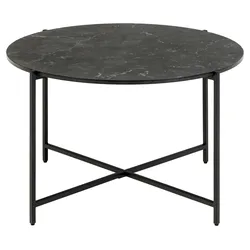 Couchtisch ACTONA GROUP "Lamoine", matt schwarz izmir, matt schwarz, matt schwarz izmir, B:70cm H:42cm T:70cm, Tische, Couchtisch Runde Couchtische, Rund, Izmir matt schwarz, rau Melamin, Ø70x42 cm