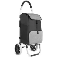 Inateck Einkaufstrolley schwarz grau 41 l