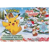 Pokémon Pokemon Adventskalender – 16 Überraschungsfiguren 5 cm + 6 Elemente zum Bauen zum Thema Weihnachten – WT00257, Mehrfarbig