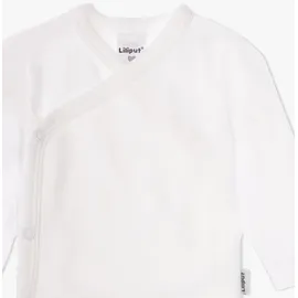 LILIPUT Body "uni weiß", Mädchen, Gr. 62/68, EURO-Größen, weiß, 100% Baumwolle, unifarben, kurz, V-Ausschnitt, Bodys Body, mit praktischer Druckknopfleiste