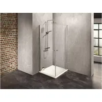 Dusbad Vital 2 Eckdusche mit Pendeltür links 80 x 90 cm ESG-Glas