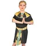 Kostüm Cleopatra Kostüm für Mädchen - Schwarz / Gold, Pharaonin Ägypten Kinderkostüm 116