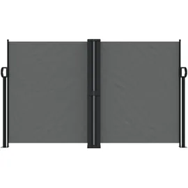 furnicato Seitenmarkise 140 x 600 cm Anthrazit Polyester