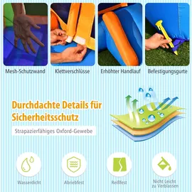 Costway Hüpfburg mit Rutsche bunt