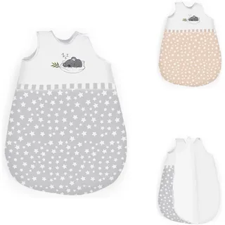 Moni Baby Schlafsack Koala, Länge 60 cm Breite 42 cm 100% Baumwolle, Druckknöpfe, grau