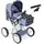 Bayer Chic 2000 - Puppenwagen Leni, 2in1 Kombipuppenwagen mit herausnehmbarer Tragetasche, Kinderwagen für Puppen bis 46 cm Größe, Sternchen Navy, 64 x 37 x 68 cm