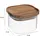 5five simply smart 5five - einmachglas "hermet" 0,4l aus glas mit luftdichtem deckel aus akazienholz