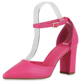 VAN HILL Damen Spitze Pumps in Fuchsia