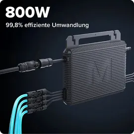 sunniva Balkonkraftwerk Full Black Bifazial 800 W inkl. 4 x 460 W N-Typ Glas-Glas Bifacial Module