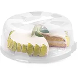 Snips , Kuchenbehälter Delice, Dekorierte Innenplatte, Kuchen Transportbox, 4 Sicherheitsverschlüssen, 28 cm x Höhe 9 cm, Made In Italy