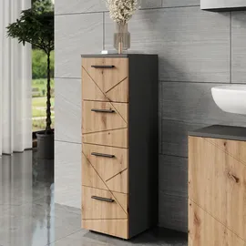 Vicco Irma Midischrank 30 x 95 cm Anthrazit/Artisan