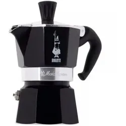 Bialetti Moka Express Schwarz Espresso-Kaffeemaschine 1 Tasse - Aluminium