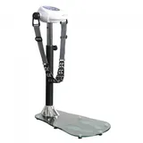 Techfit Vibrationsplatte MSGFIT8 mit 4 Massagebändern, leiser DC-Motor, 4 Geschwindigkeitsstufen (1-20), 6 Programme, LCD-Display, 83 x 48 x 111 cm, Training zu Hause zum Abnehmen des Muskelkörpers