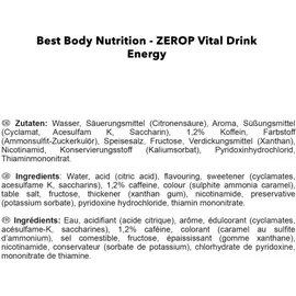 Best Body Low Carb Vital Drink Energy 1000 ml