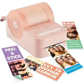HP Sprocket Panorama Instant- Tragbarer Farbetiketten- und Fotodrucker (Rosa). Personalisieren Sie Drucke im Format 2 x 0,5 bis 9 Zoll auf Papier mit Selbstklebender Zinkrückseite