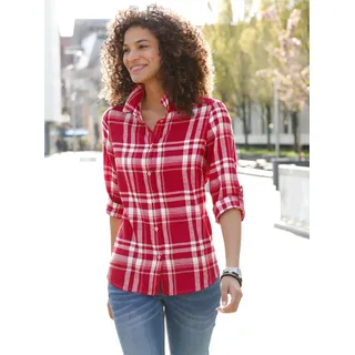Casual Looks WITT WEIDEN Flanellbluse in rot-camel-kariert | Gr.: 46